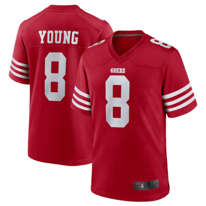 #8 Steve Young Player SF.49ers Scarlet Game Football Jerseys