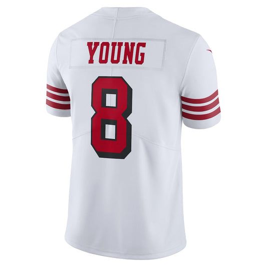 SF.49ers #8 Steve Young Player Whtie Color Rush Vapor Untouchable Limited Football Jerseys