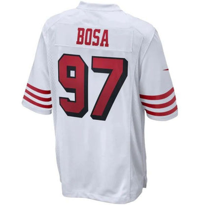 #97 Nick Bosa Player SF.49ers White Alternate Game Football Jerseys