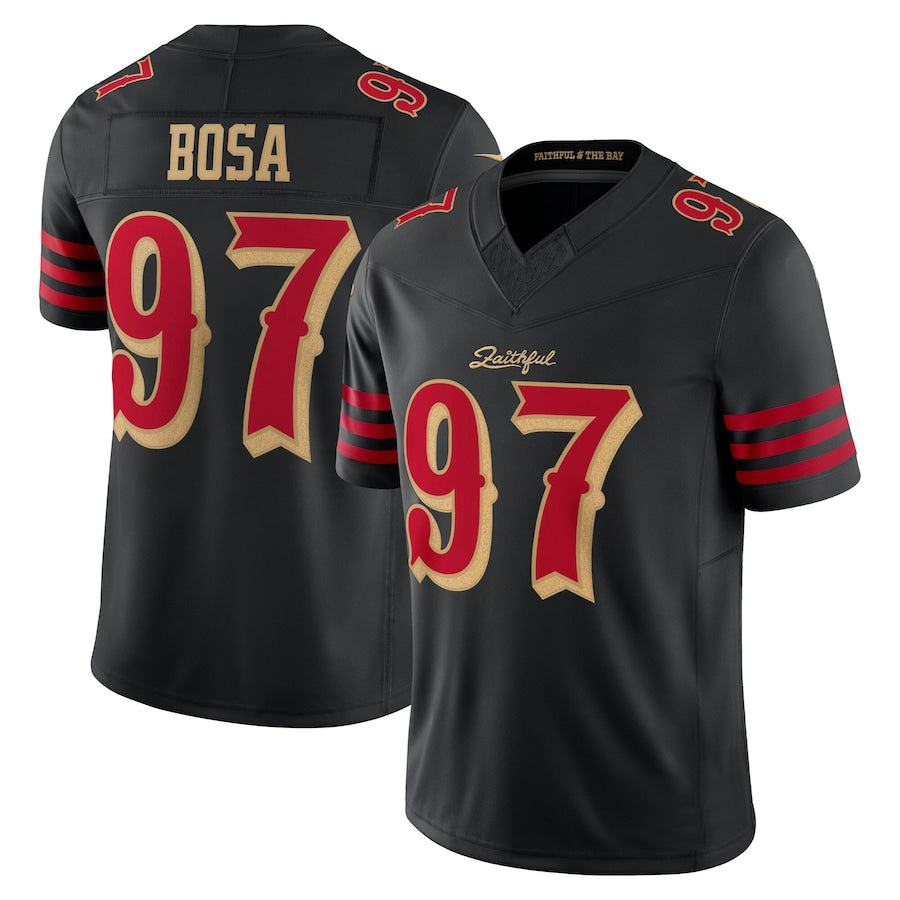SF.49ers #97 Nick Bosa Player Rivalries Collection Vapor Limited Black Football Jerseys