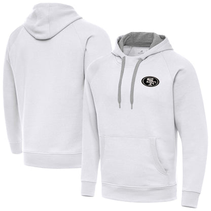 SF.49ers White Victory Pullover Hoodie Player Football Jerseys