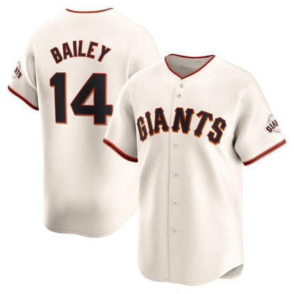 San Francisco Giants #14 Patrick Bailey Cream 2024 Home Limited Stitched Baseball Jersey