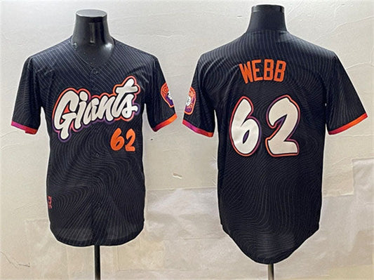 San Francisco Giants #62 Logan Webb Anthracite 2025 City Connect Limited Stitched Baseball Jersey