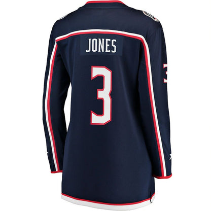 C.Blue Jackets #3 Seth Jones Fanatics Branded Home Premier Breakaway Player Jersey  Navy Stitched American Hockey Jerseys