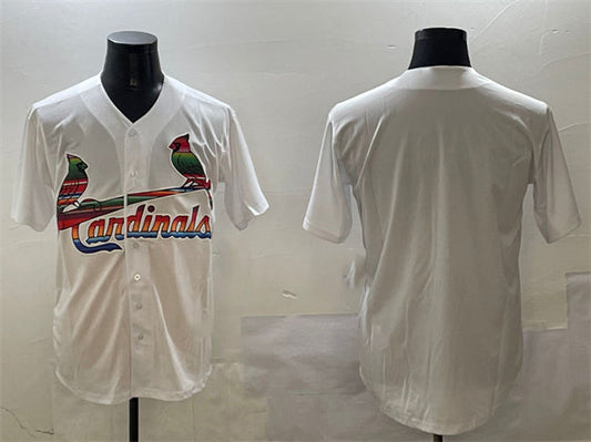 St. Louis Cardinals Blank White Cool Base Stitched Baseball Jersey