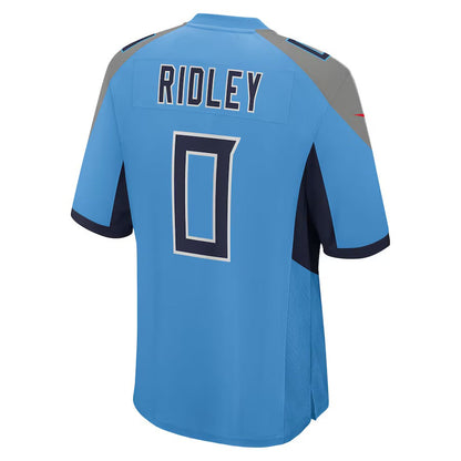 T.Titans #0 Calvin Ridley Light Blue Team Game Stitched American Football Jersey