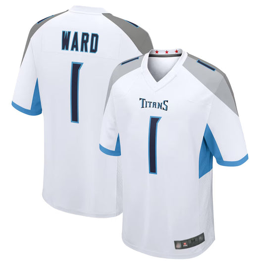 T.Titans #1 Cameron Ward Player White Game Football Jerseys