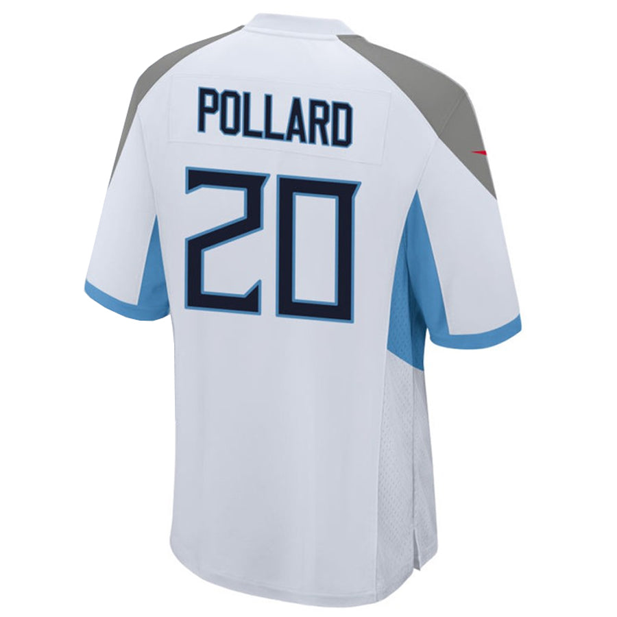 T.Titans #20 Tony Pollard Player White Home Game Football Jerseys
