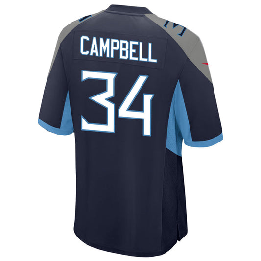 T.Titans #34 Earl Campbell Player Navy Home Game Football Jerseys