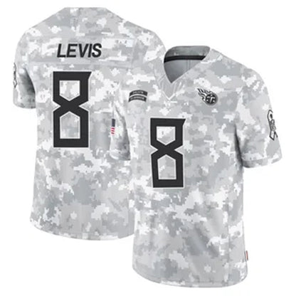 T.Titans #8 Will Levis Player Arctic Camo Salute To Service Limited Football Jerseys