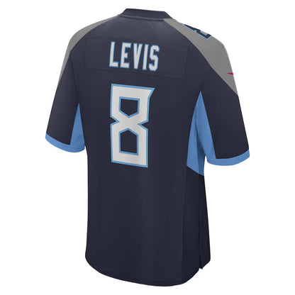 T.Titans #8 Will Levis Player Navy Home Game Football Jerseys