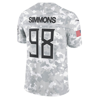 T.Titans #98 Jeffery Simmons Player Arctic Camo Salute To Service Limited Football Jerseys