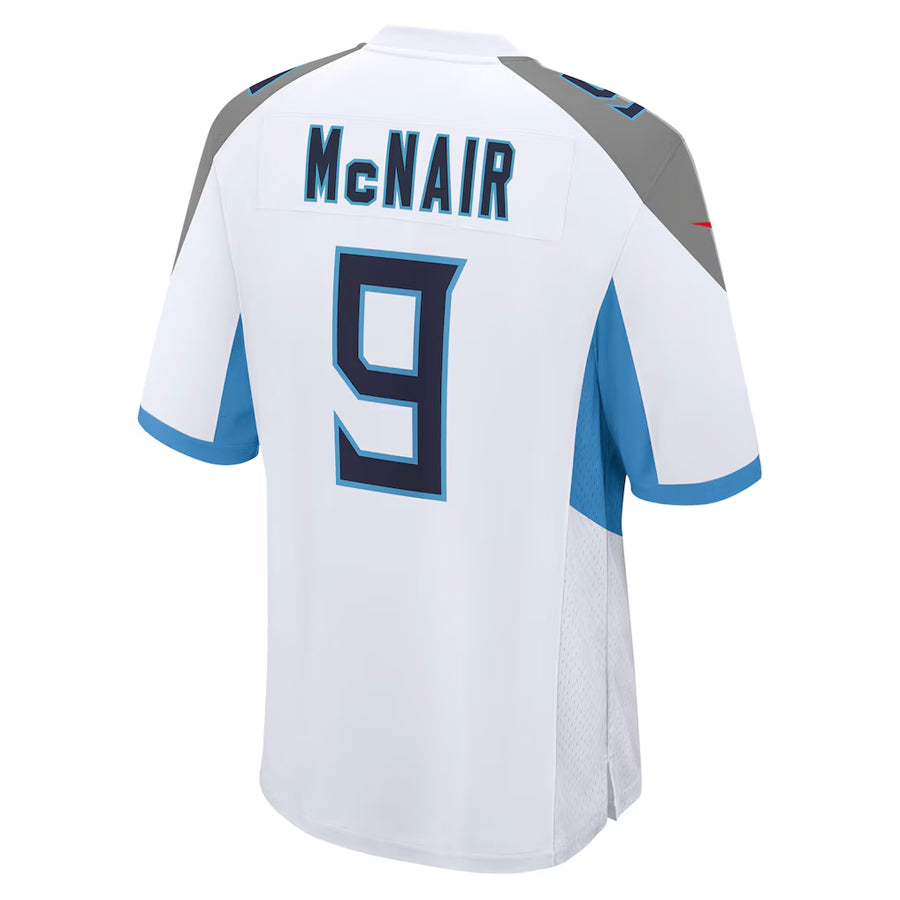 T.Titans #9 Steve McNair Player White Home Game Football Jerseys