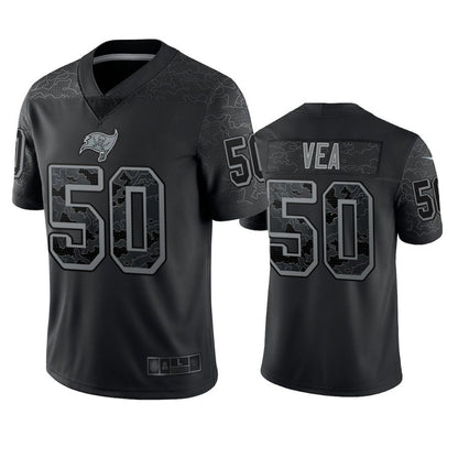TB.Buccaneers #50 Vita Vea Player Black RFLCTV Limited Football Jerseys