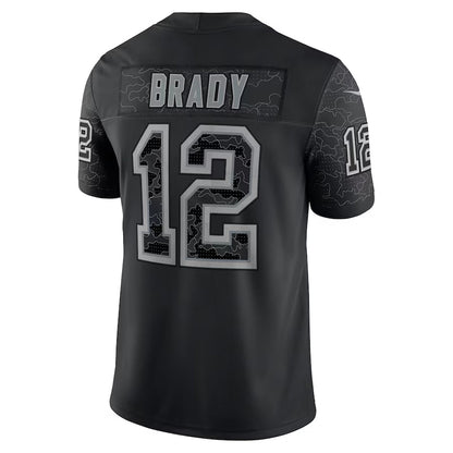 TB.Buccaneers #12 Tom Brady Player Black RFLCTV Limited Football Jerseys