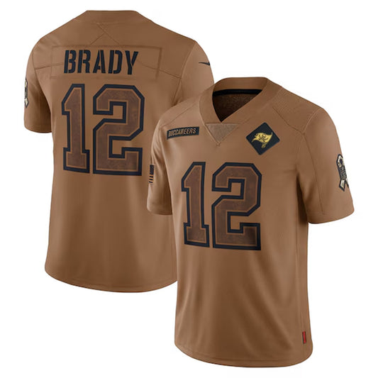 TB.Buccaneers #12 Tom Brady Player Brown Salute To Service Limited Football Jerseys