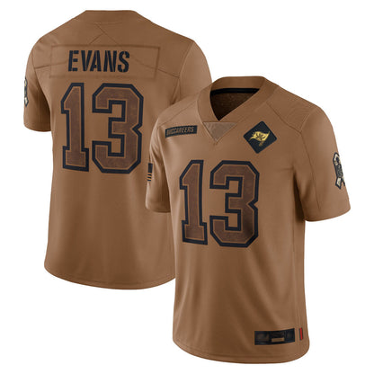 TB.Buccaneers #13 Mike Evans Player Brown Salute To Service Limited Football Jerseys