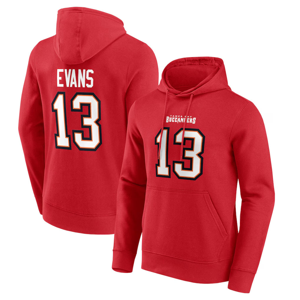 TB.Buccaneers #13 Mike Evans Player Graphic Red Hoodie Football Jerseys