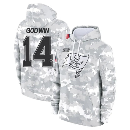 TB.Buccaneers #14 Chris Godwin Jr. Player Salute to Service Hoodies Football Jerseys