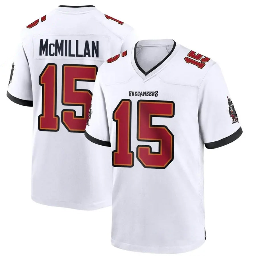 TB.Buccaneers #15 Jalen McMillan Player White Home Game Football Jerseys