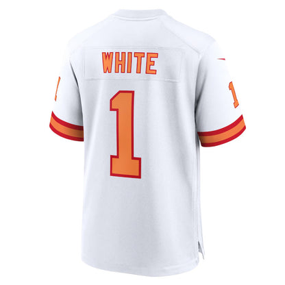TB.Buccaneers #1 Rachaad White Player White Home Game Football Jerseys