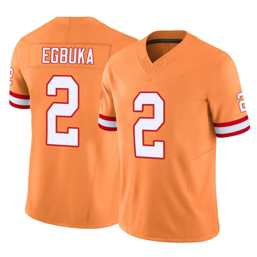TB.Buccaneers #2 Emeka Egbuka Player Orange Vapor F.U.S.E. Limited Football Jerseys
