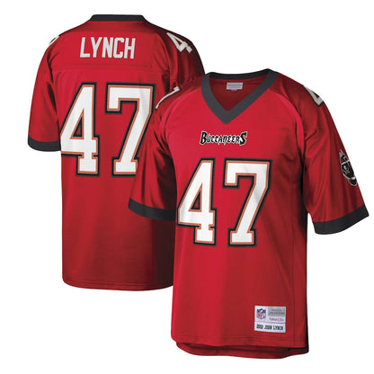 TB.Buccaneers #47 John Lynch Player Mitchell & Ness Red Legacy Replica Football Jerseys