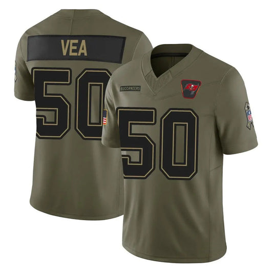 TB.Buccaneers #50 Vita Vea Player Olive Salute To Service Limited Football Jerseys