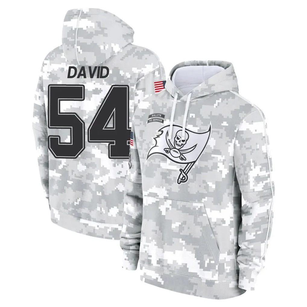 TB.Buccaneers #54 Lavonte David Player Arctic Camo Salute to Service Hoodies Football Jerseys