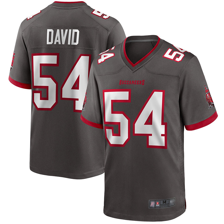 TB.Buccaneers #54 Lavonte David Player Pewter Game Football Jerseys