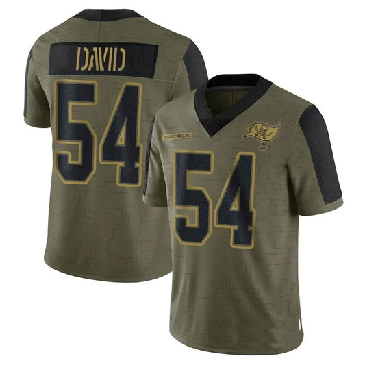 TB.Buccaneers #54 Lavonte David Player Salute to Service Limited Olive Football Jerseys