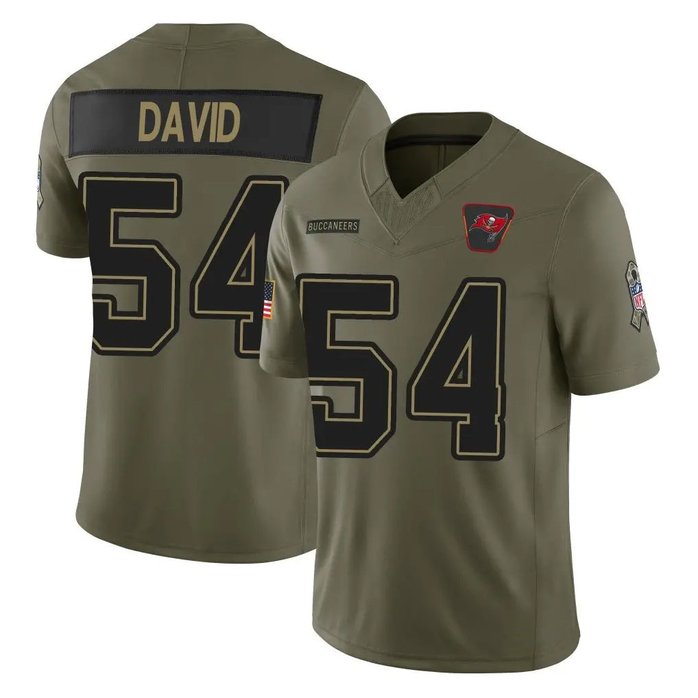 TB.Buccaneers #54 Lavonte David Player Salute to Service Limited Olive Football Jerseys