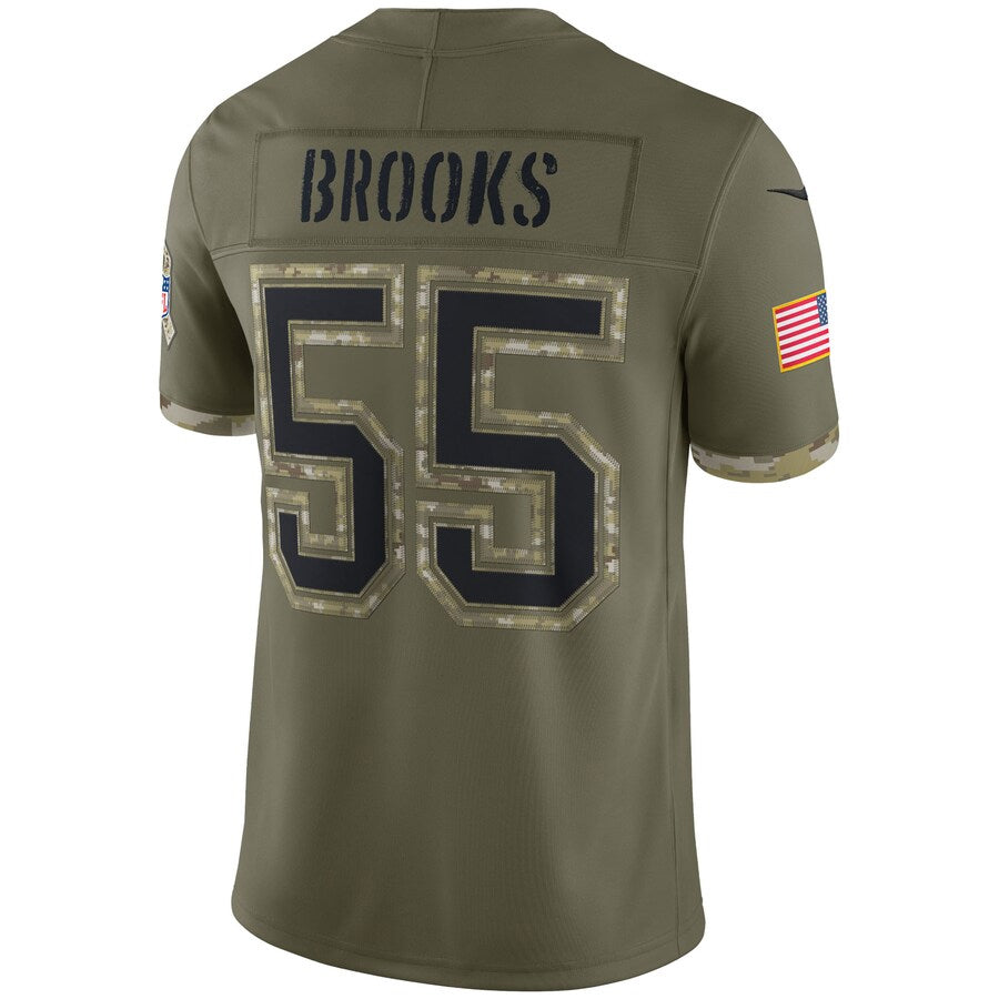 TB.Buccaneers #55 Derrick Brooks Player Limited Olive Salute To Service Football Jerseys