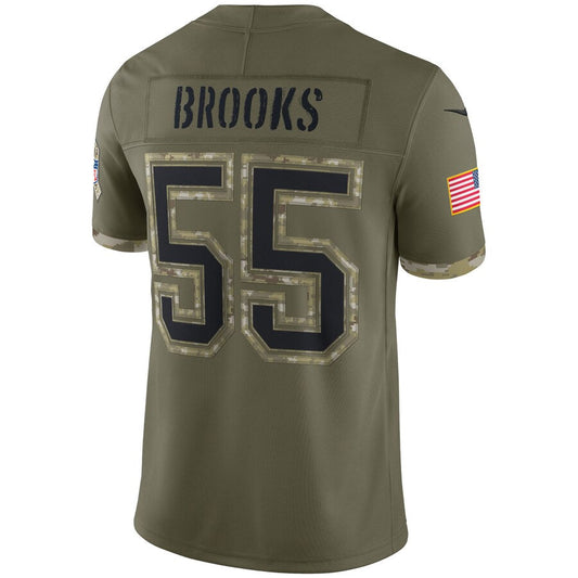 TB.Buccaneers #55 Derrick Brooks Player Limited Olive Salute To Service Football Jerseys