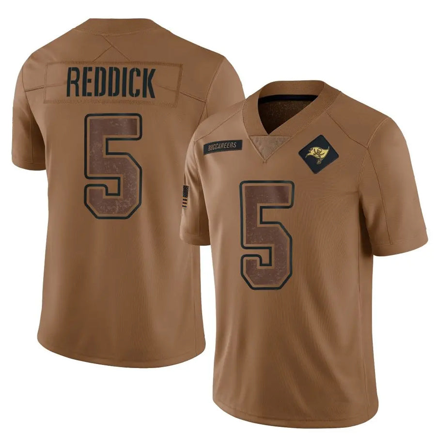 TB.Buccaneers #5 Haason Reddick Player Brown Salute To Service Limited Football Jerseys