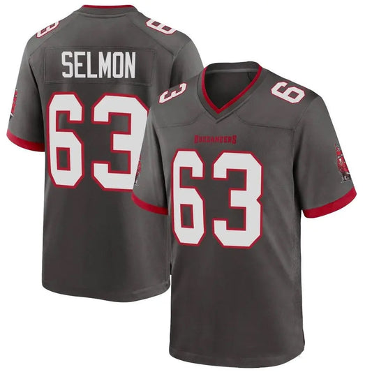TB.Buccaneers #63 Lee Roy Selmon Player Pewter Game Football Jerseys