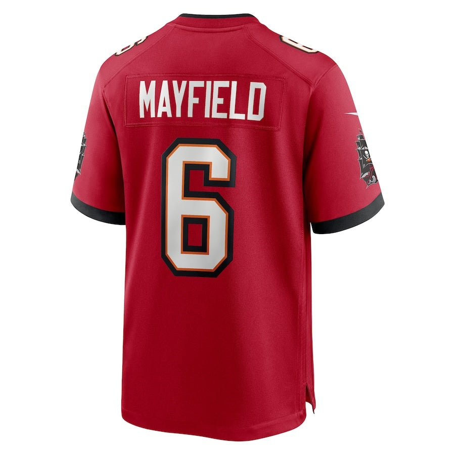 TB.Buccaneers #6 Baker Mayfield Red 50th Anniversary Game Stitched American Football Jerseys