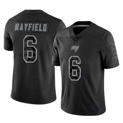 TB.Buccaneers #6 Baker Mayfield Player Black RFLCTV Limited Football Jerseys