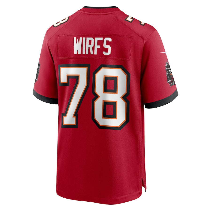 TB.Buccaneers #78 Tristan Wirfs Player Red Home Game Football Jerseys