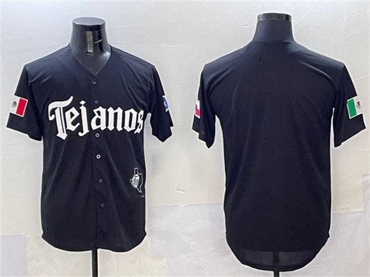 Texas Rangers Blank Black Mexico 2025 Vapor Premier Limited Stitched Baseball Jersey