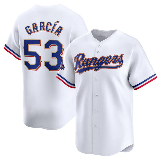 Texas Rangers #53 Adolis Garcia 2024 Gold Collection Limited Player Jersey ¨C White Baseball Jerseys