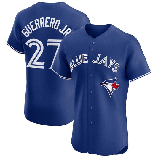Toronto Blue Jays #27 Vladimir Guerrero Jr. Alternate Elite Player Jersey - Royal Stitched Baseball Jersey