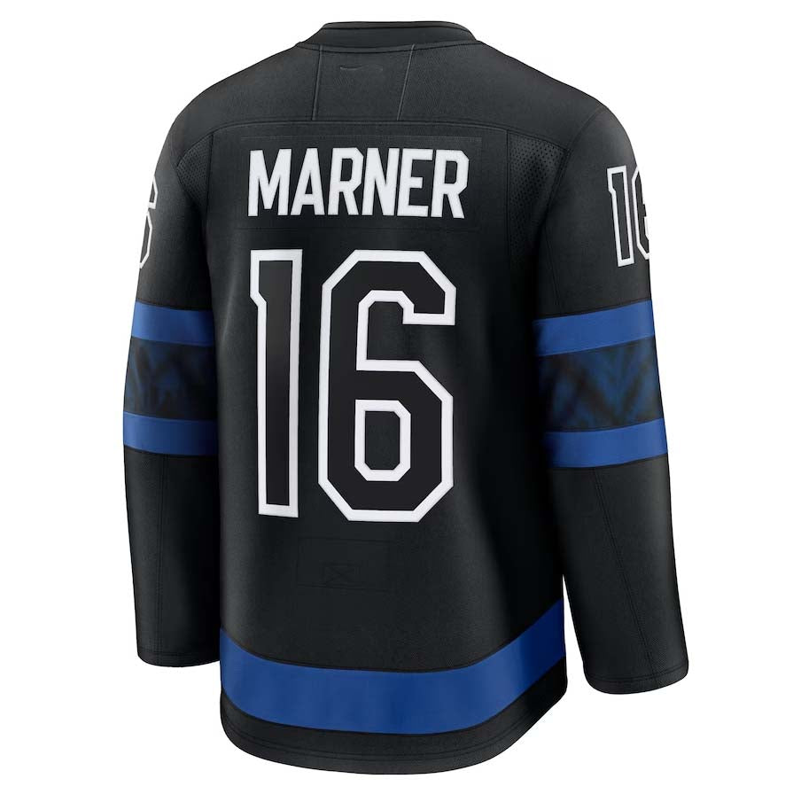T.Maple Leafs #16 Mitch Marner Fanatics Alternate Premium Jersey - Black Stitched American Hockey Jerseys