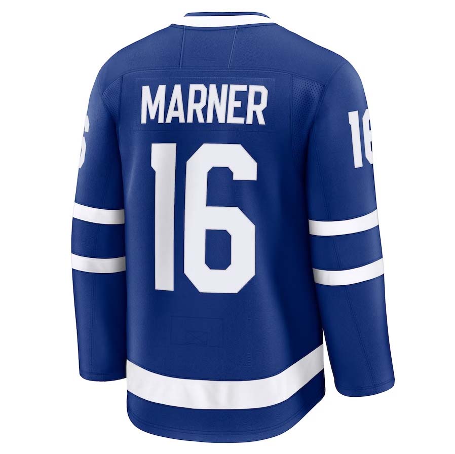 T.Maple Leafs #16 Mitch Marner Fanatics Home Premium Jersey - Blue Stitched American Hockey Jerseys