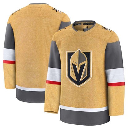 V.Golden Knights Fanatics Home Premium Jersey - Gold Stitched American Hockey Jerseys