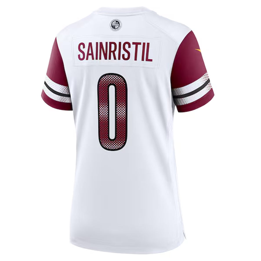 W.Commanders #0 Mike Sainristil Player White Home Game Football Jerseys
