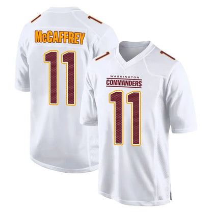 W.Commanders #11 Luke McCaffrey Player White Tundra Fashion Game Football Jerseys