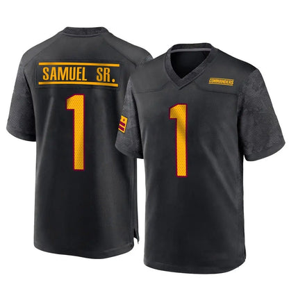 W.Commanders #1 Deebo Samuel Sr Player Black Home Game Football Jerseys