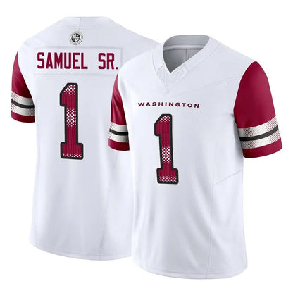 W.Commanders #1 Deebo Samuel Sr Player White Vapor F.U.S.E. Limited Football Jerseys