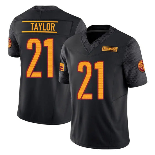 W.Commanders #21 Sean Taylor Player Black Vapor F.U.S.E. Limited Football Jerseys